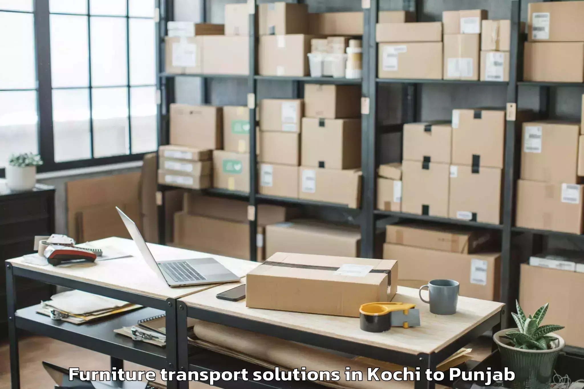 Kochi to Nabha Furniture Transport Solutions Booking